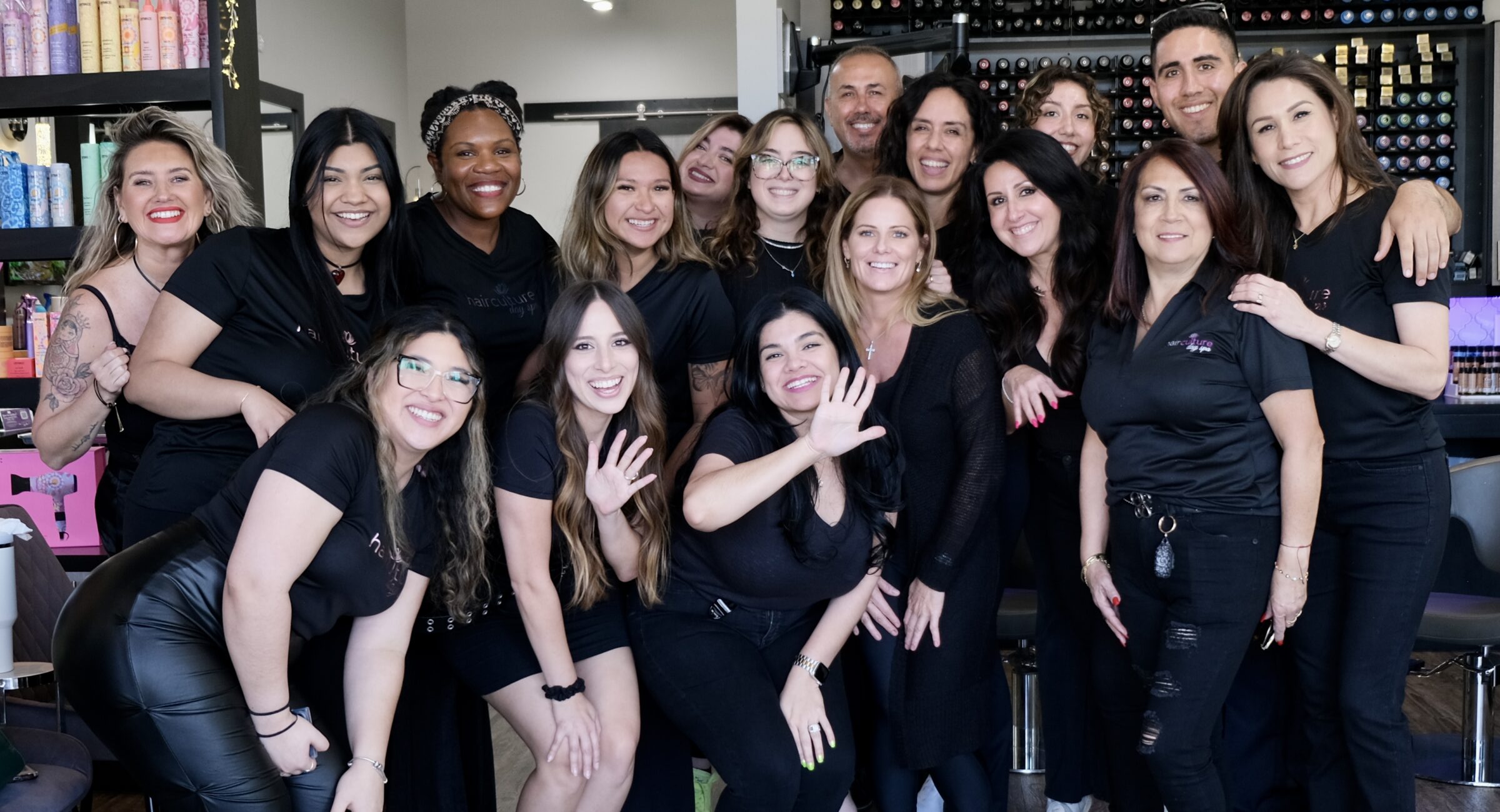 Our Hair Culture Day Spa Pembroke Pines salon team celebrating 5 years.