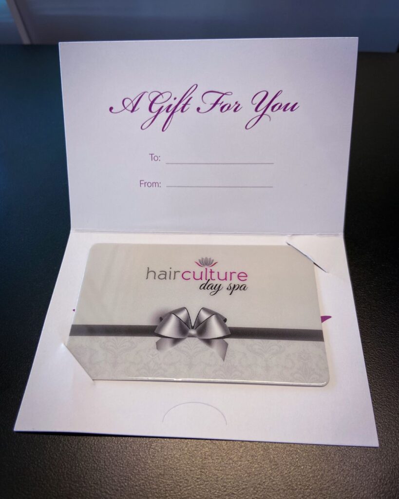 Hair Culture Day Spa Physical Salon Gift Card with Envelope Pembroke Pines, South Florida