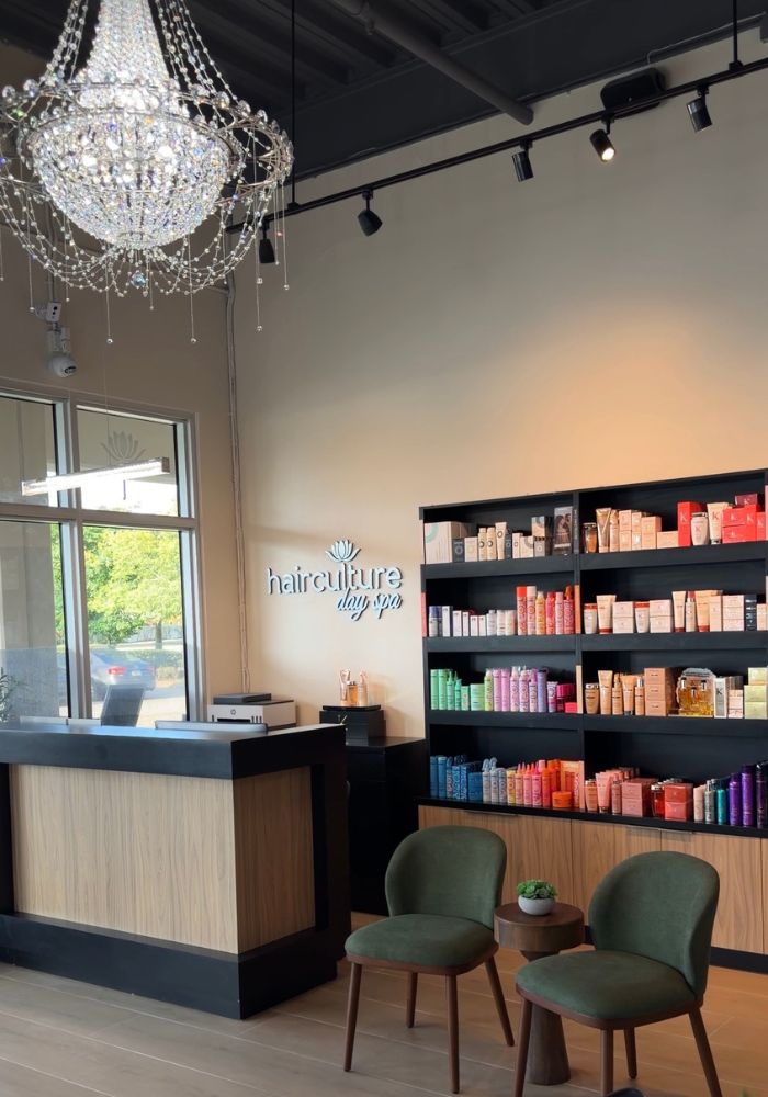 HAIR CULTURE DAY SPA FRONT DESK AREA PEMBROKE PINES ORGANIC LUXURY SALON